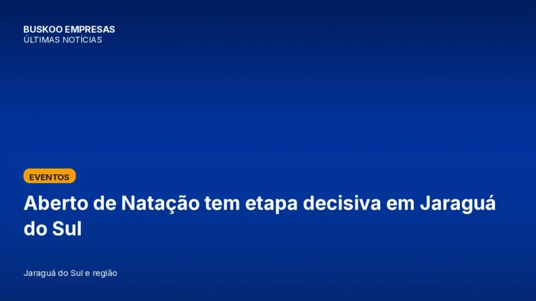 Aberto de Natação tem etapa decisiva em Jaraguá do Sul