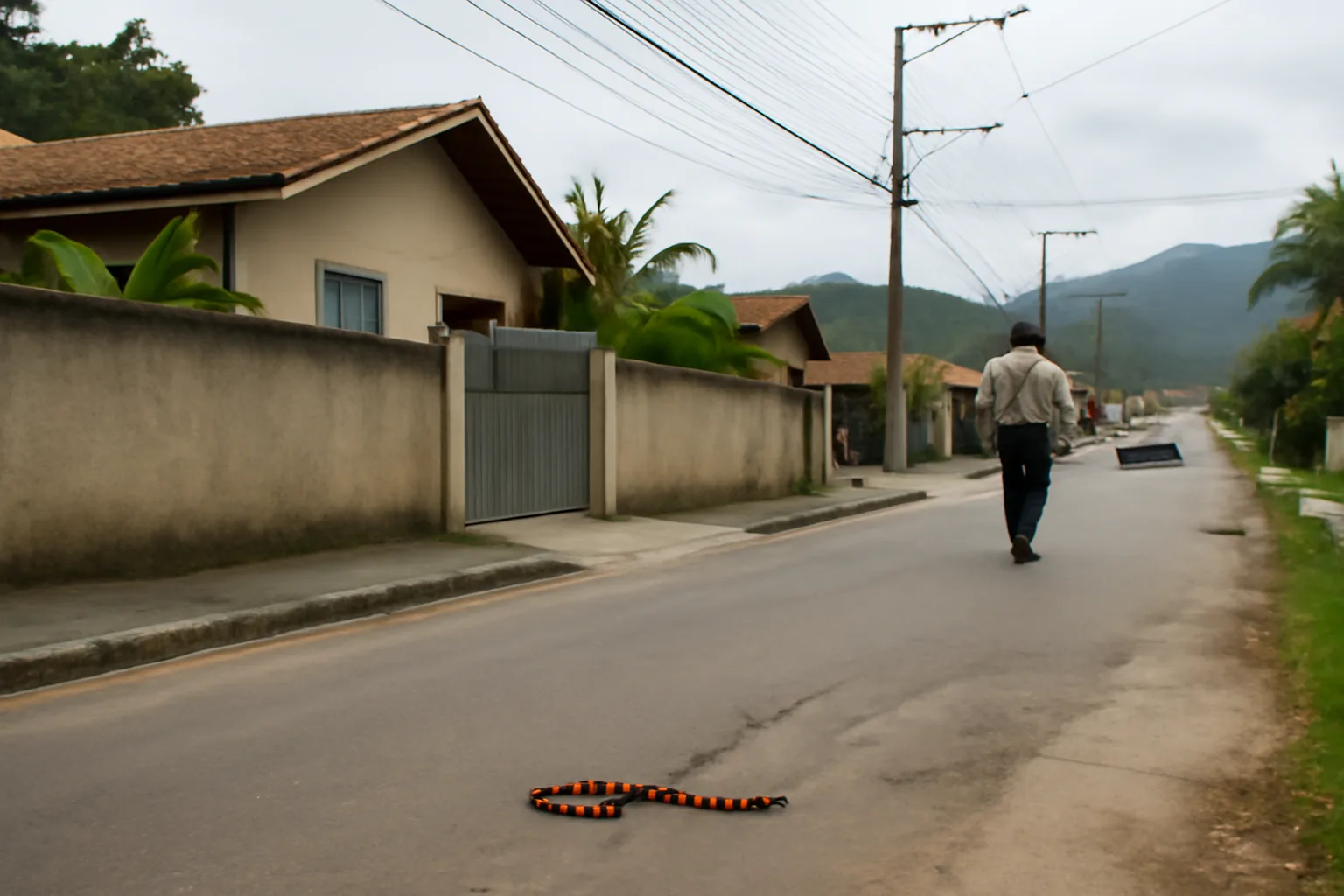 Cobra coral resgatada em residência apresentava anel incompleto