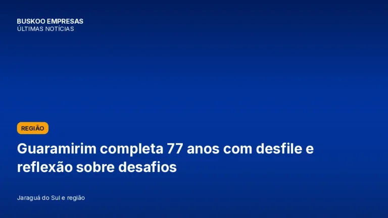 Guaramirim completa 77 anos com desfile e reflexão sobre desafios