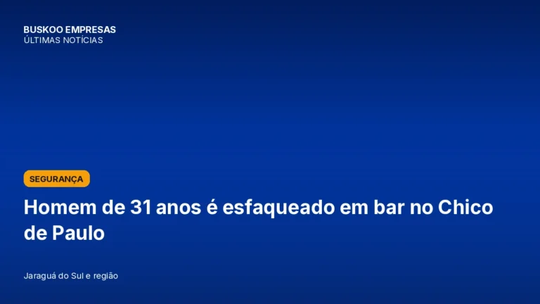 Homem de 31 anos é esfaqueado em bar no Chico de Paulo