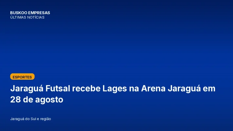 Jaraguá Futsal recebe Lages na Arena Jaraguá em 28 de agosto