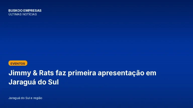 Jimmy & Rats faz primeira apresentação em Jaraguá do Sul
