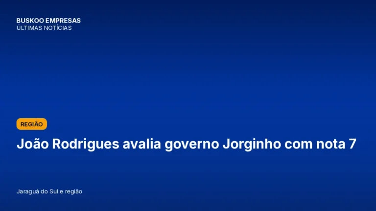 João Rodrigues avalia governo Jorginho com nota 7