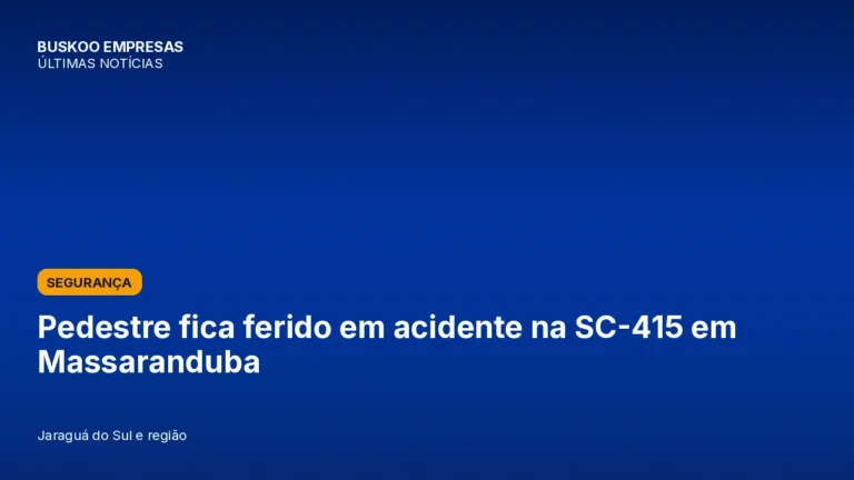 Pedestre fica ferido em acidente na SC-415 em Massaranduba