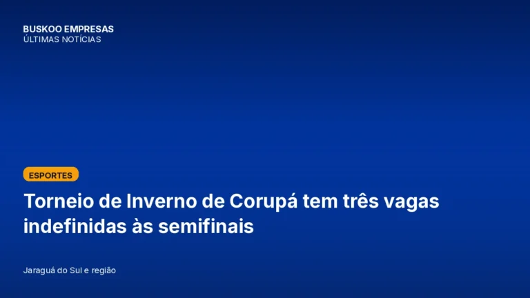 Torneio de Inverno de Corupá tem três vagas indefinidas às semifinais