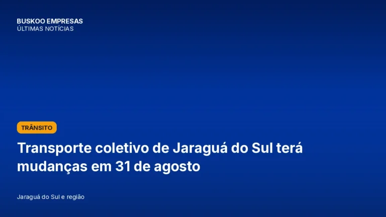 Transporte coletivo de Jaraguá do Sul terá mudanças em 31 de agosto