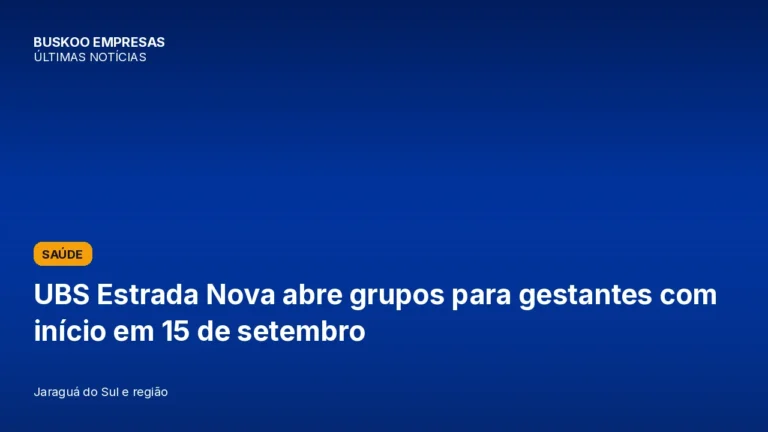 UBS Estrada Nova abre grupos para gestantes com início em 15 de setembro