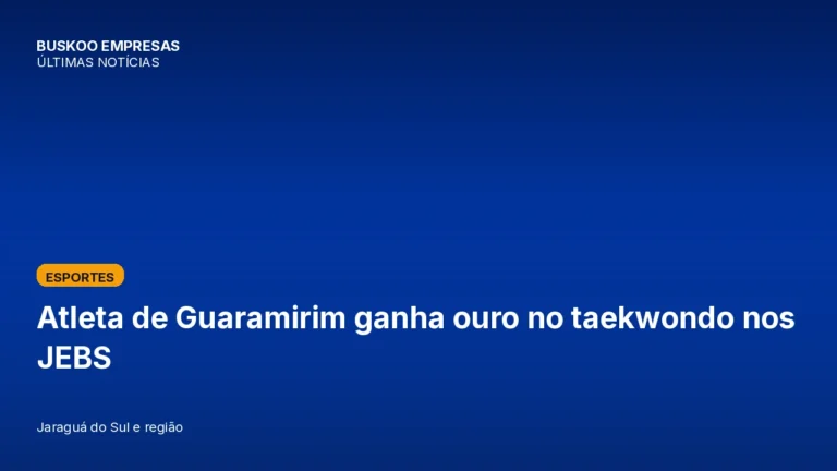 Atleta de Guaramirim ganha ouro no taekwondo nos JEBS