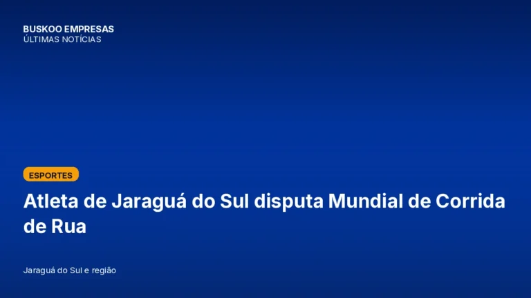 Atleta de Jaraguá do Sul disputa Mundial de Corrida de Rua