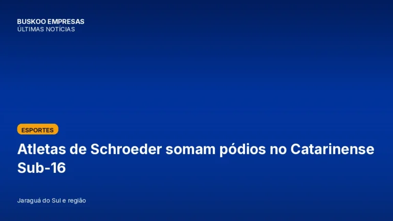 Atletas de Schroeder somam pódios no Catarinense Sub-16