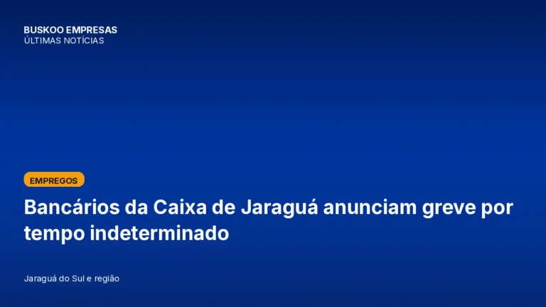 Bancários da Caixa de Jaraguá anunciam greve por tempo indeterminado
