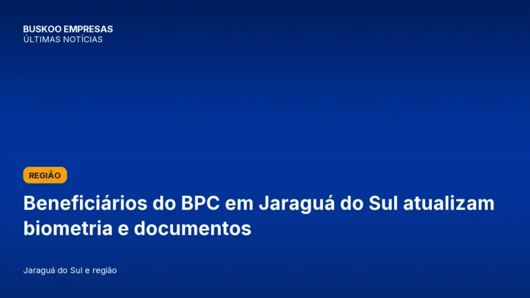Beneficiários do BPC em Jaraguá do Sul atualizam biometria e documentos