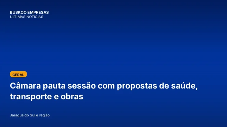 Câmara pauta sessão com propostas de saúde, transporte e obras