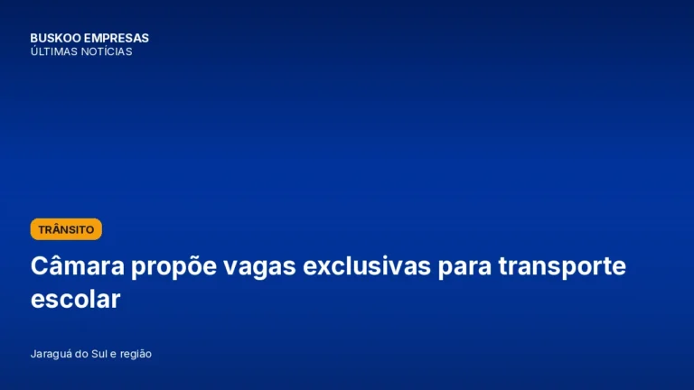 Câmara propõe vagas exclusivas para transporte escolar
