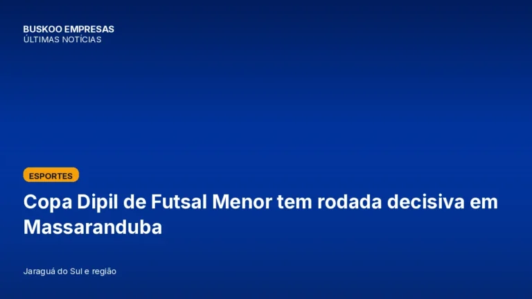 Copa Dipil de Futsal Menor tem rodada decisiva em Massaranduba