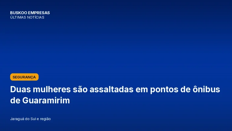 Duas mulheres são assaltadas em pontos de ônibus de Guaramirim