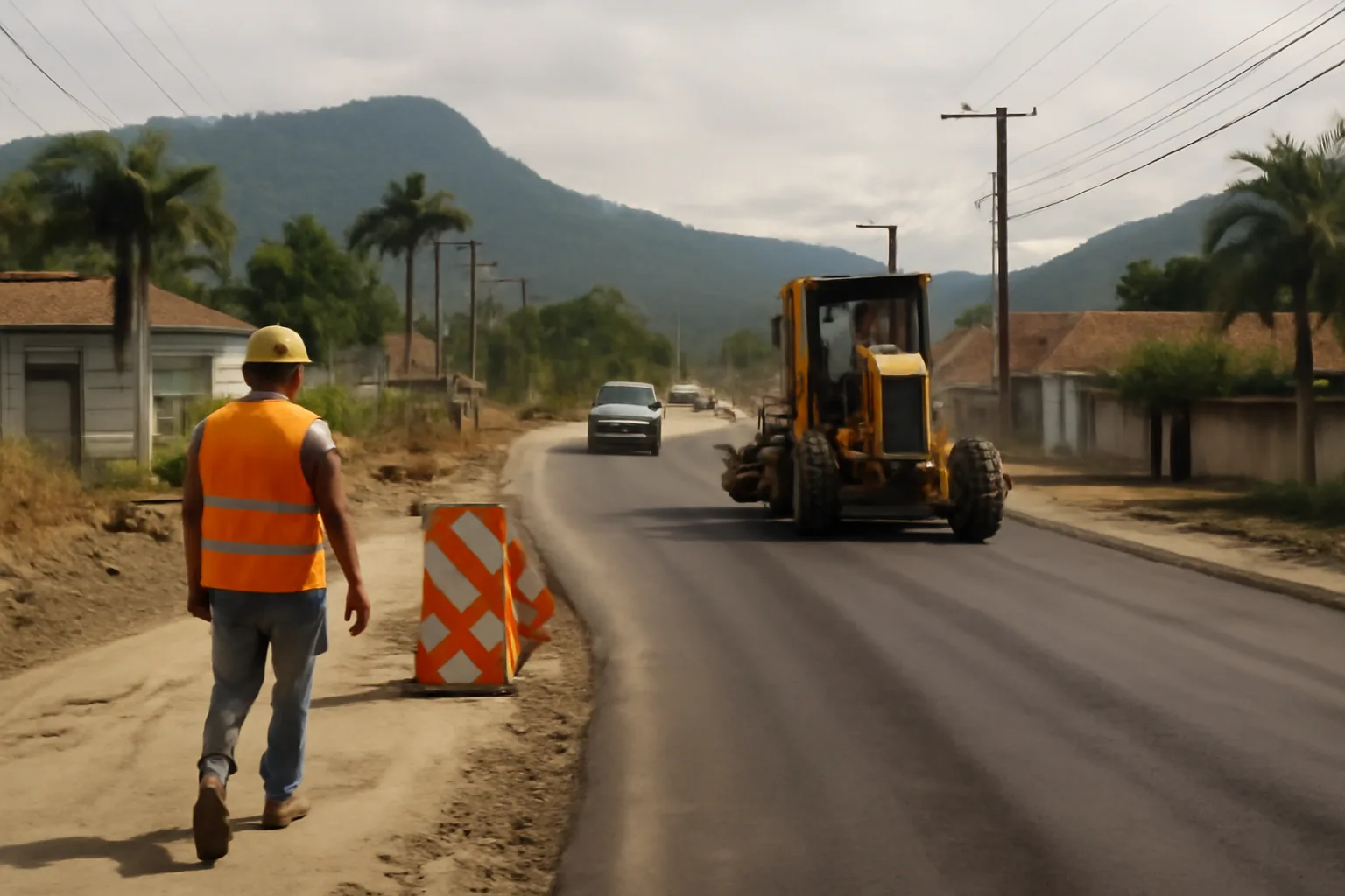 Obra da Estrada Boa Rural em Schroeder entra na fase final