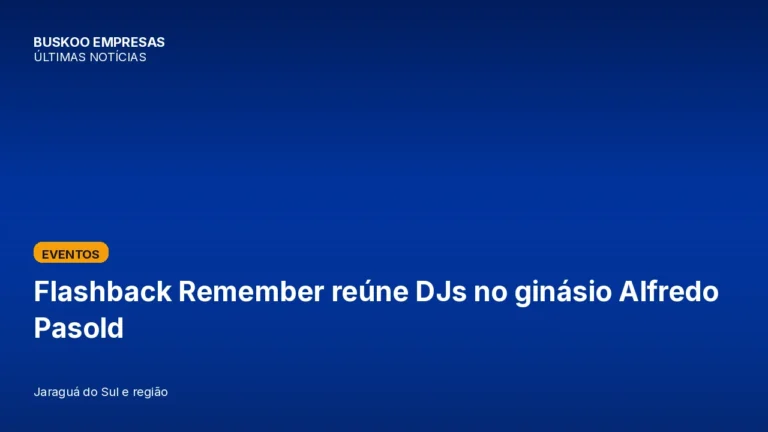 Flashback Remember reúne DJs no ginásio Alfredo Pasold