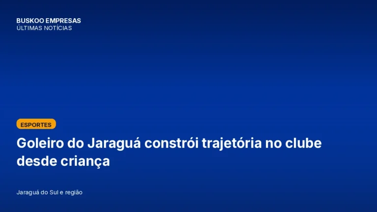 Goleiro do Jaraguá constrói trajetória no clube desde criança