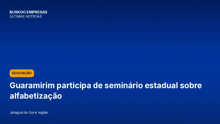 Guaramirim participa de seminário estadual sobre alfabetização
