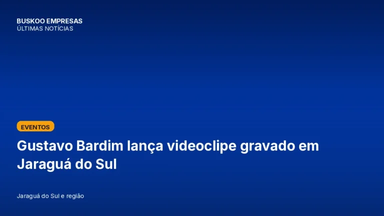 Gustavo Bardim lança videoclipe gravado em Jaraguá do Sul
