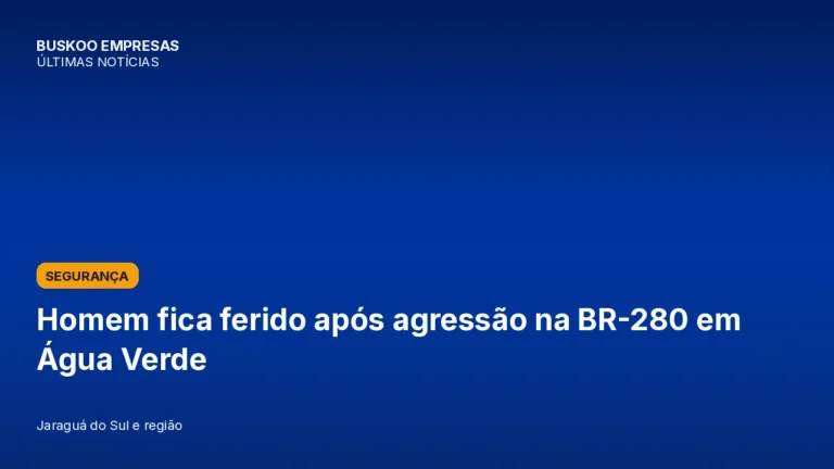 Homem fica ferido após agressão na BR-280 em Água Verde