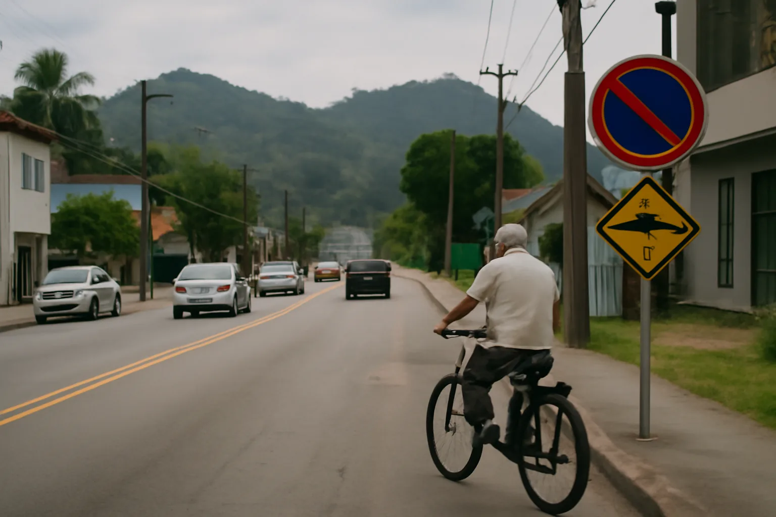 Idoso fica ferido em colisão entre bicicletas em Schroeder