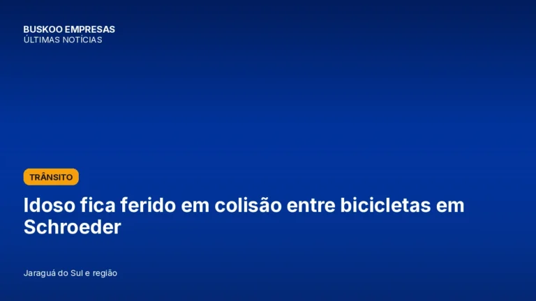Idoso fica ferido em colisão entre bicicletas em Schroeder