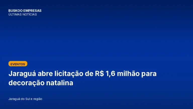 Jaraguá abre licitação de R$ 1,6 milhão para decoração natalina
