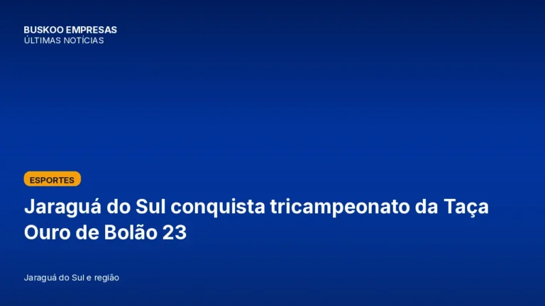 Jaraguá do Sul conquista tricampeonato da Taça Ouro de Bolão 23