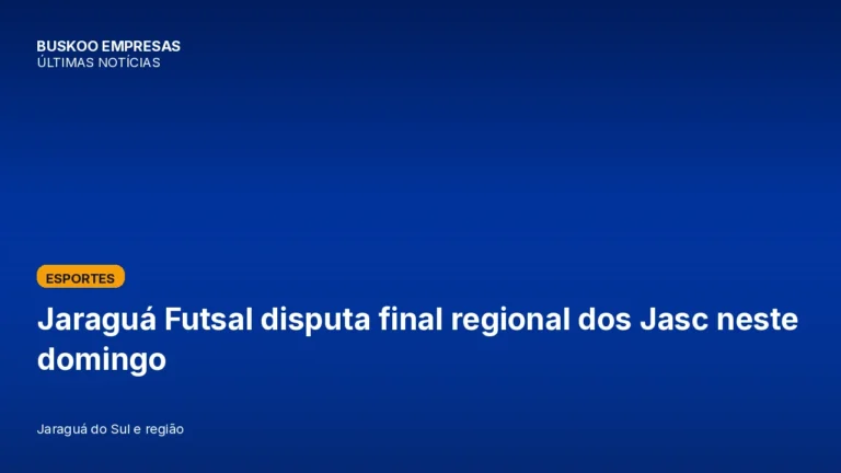 Jaraguá Futsal disputa final regional dos Jasc neste domingo
