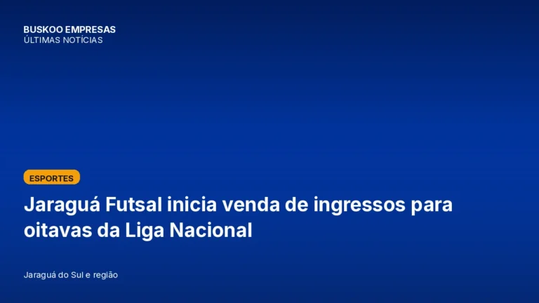 Jaraguá Futsal inicia venda de ingressos para oitavas da Liga Nacional