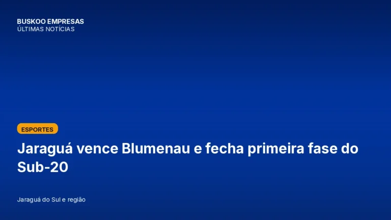 Jaraguá vence Blumenau e fecha primeira fase do Sub-20
