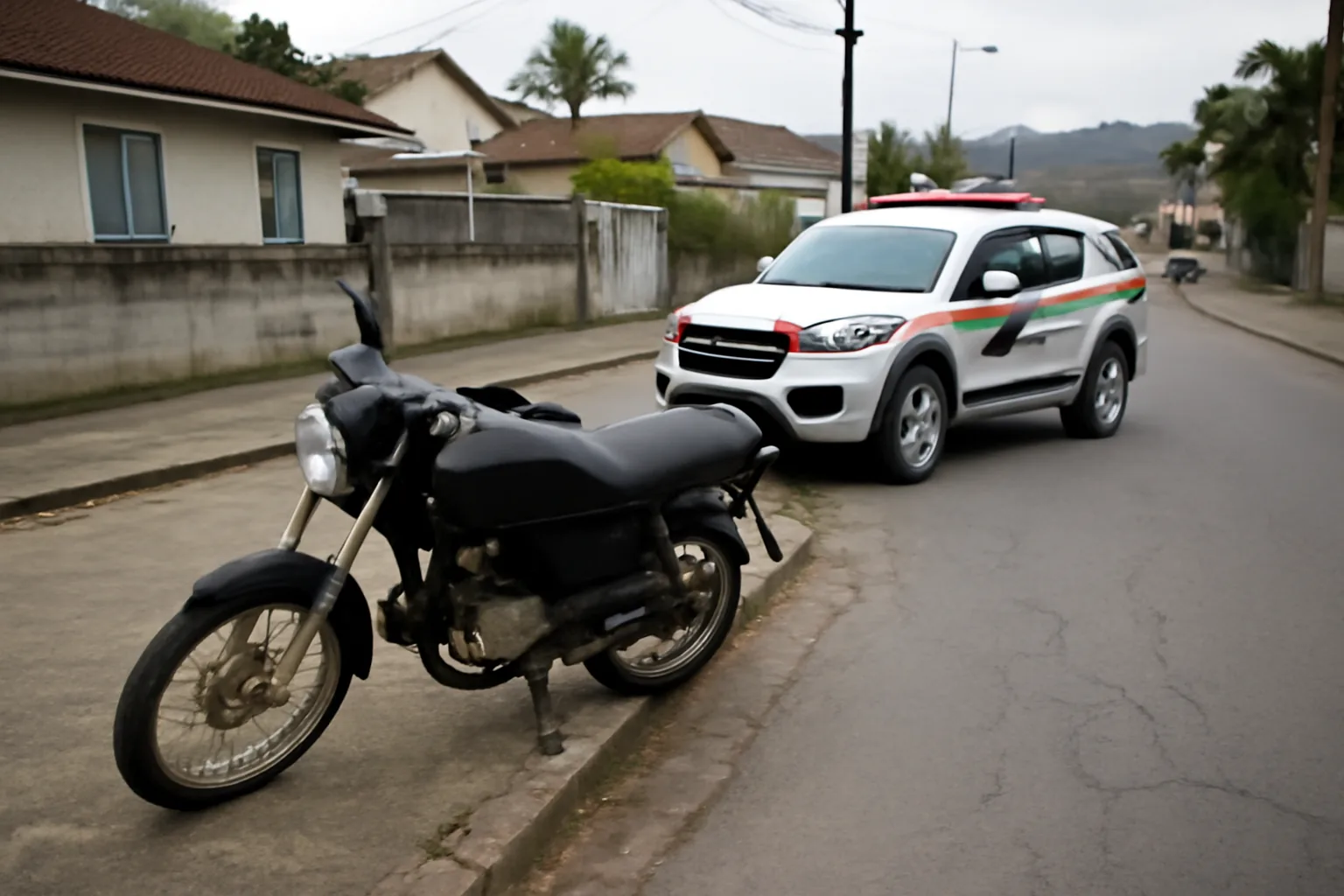 Motocicleta furtada é encontrada abandonada em Guaramirim