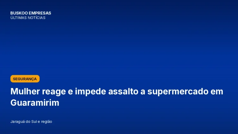 Mulher reage e impede assalto a supermercado em Guaramirim