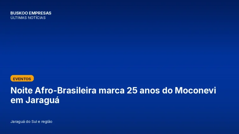 Noite Afro-Brasileira marca 25 anos do Moconevi em Jaraguá