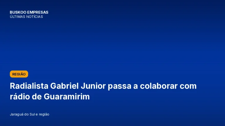 Radialista Gabriel Junior passa a colaborar com rádio de Guaramirim