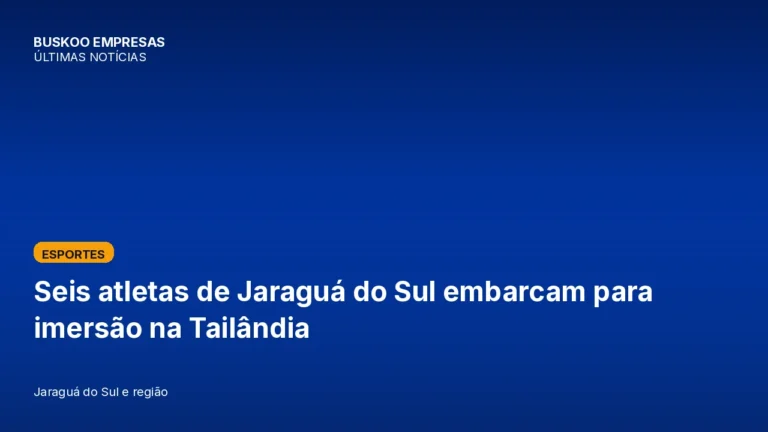 Seis atletas de Jaraguá do Sul embarcam para imersão na Tailândia