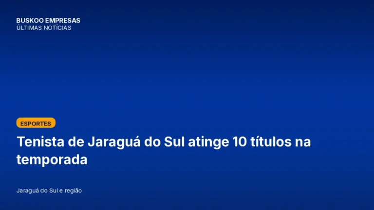 Tenista de Jaraguá do Sul atinge 10 títulos na temporada