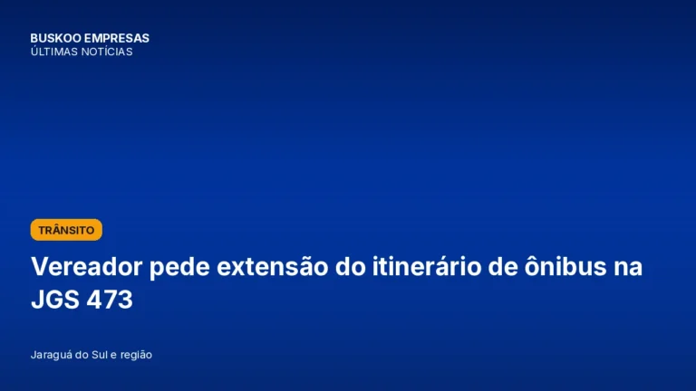 Vereador pede extensão do itinerário de ônibus na JGS 473