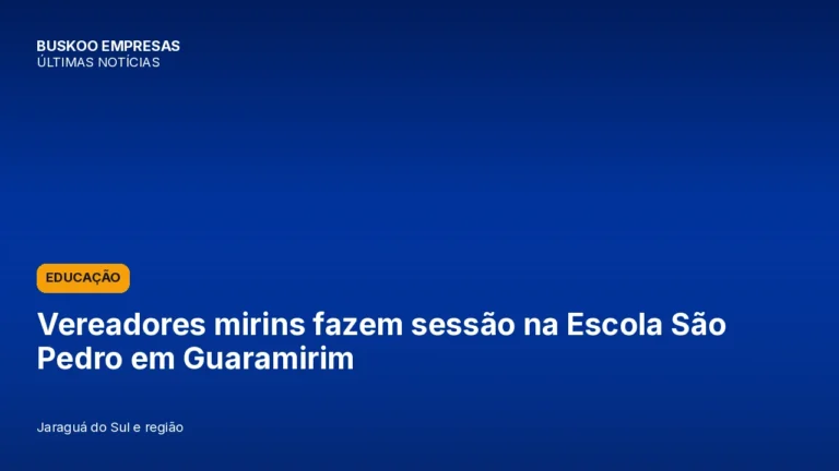 Vereadores mirins fazem sessão na Escola São Pedro em Guaramirim