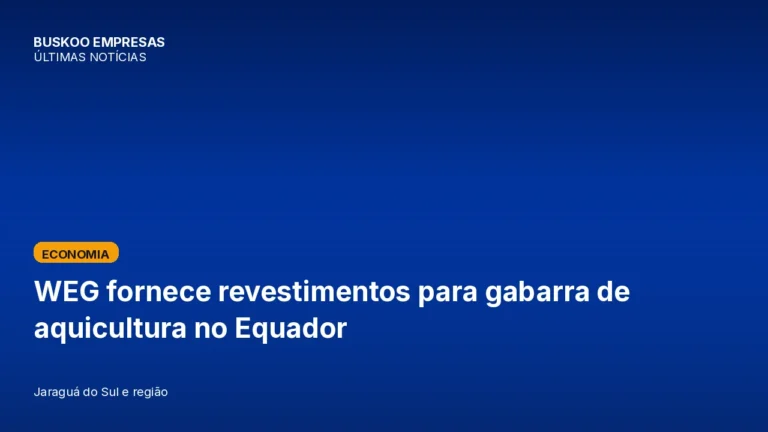 WEG fornece revestimentos para gabarra de aquicultura no Equador
