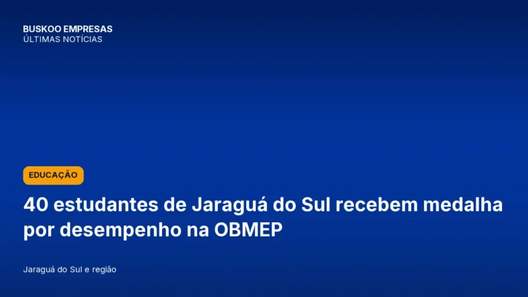 40 estudantes de Jaraguá do Sul recebem medalha por desempenho na OBMEP