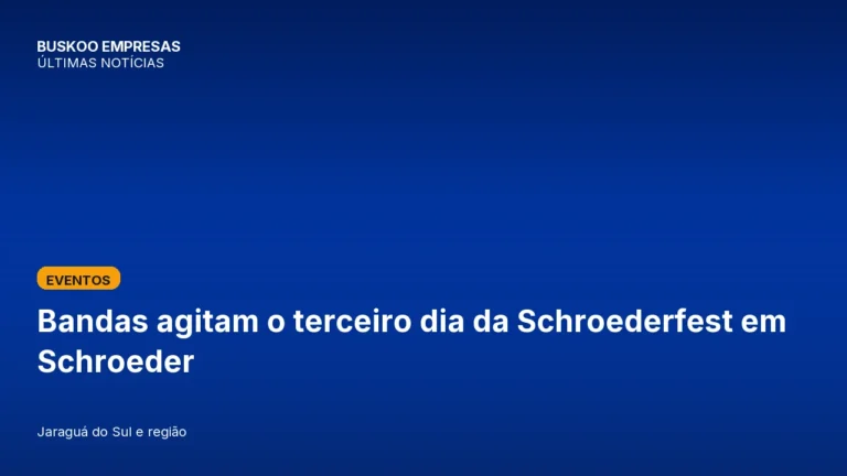 Bandas agitam o terceiro dia da Schroederfest em Schroeder