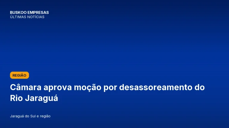 Câmara aprova moção por desassoreamento do Rio Jaraguá