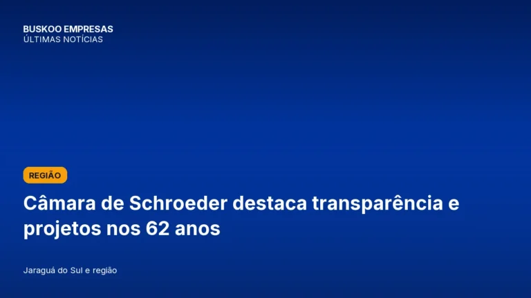 Câmara de Schroeder destaca transparência e projetos nos 62 anos
