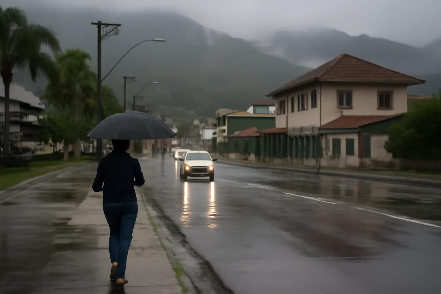 Chuva e queda de temperatura em Jaraguá do Sul