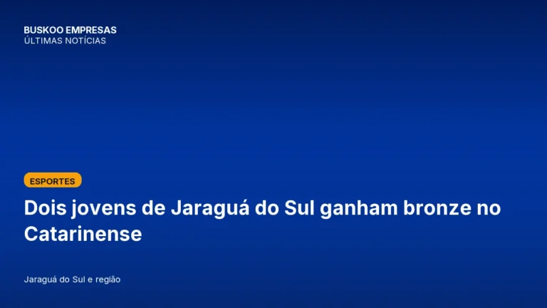 Dois jovens de Jaraguá do Sul ganham bronze no Catarinense
