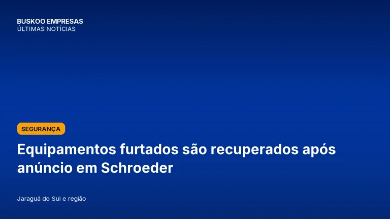Equipamentos furtados são recuperados após anúncio em Schroeder