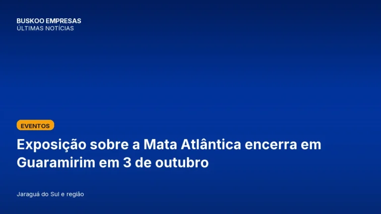 Exposição sobre a Mata Atlântica encerra em Guaramirim em 3 de outubro